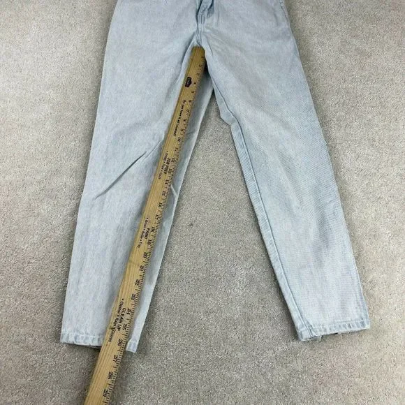 Vtg 80s Stefano Jeans Womens 8 Acid WashTapered Leg High Rise Zipper Cuff* - Picture 6 of 10